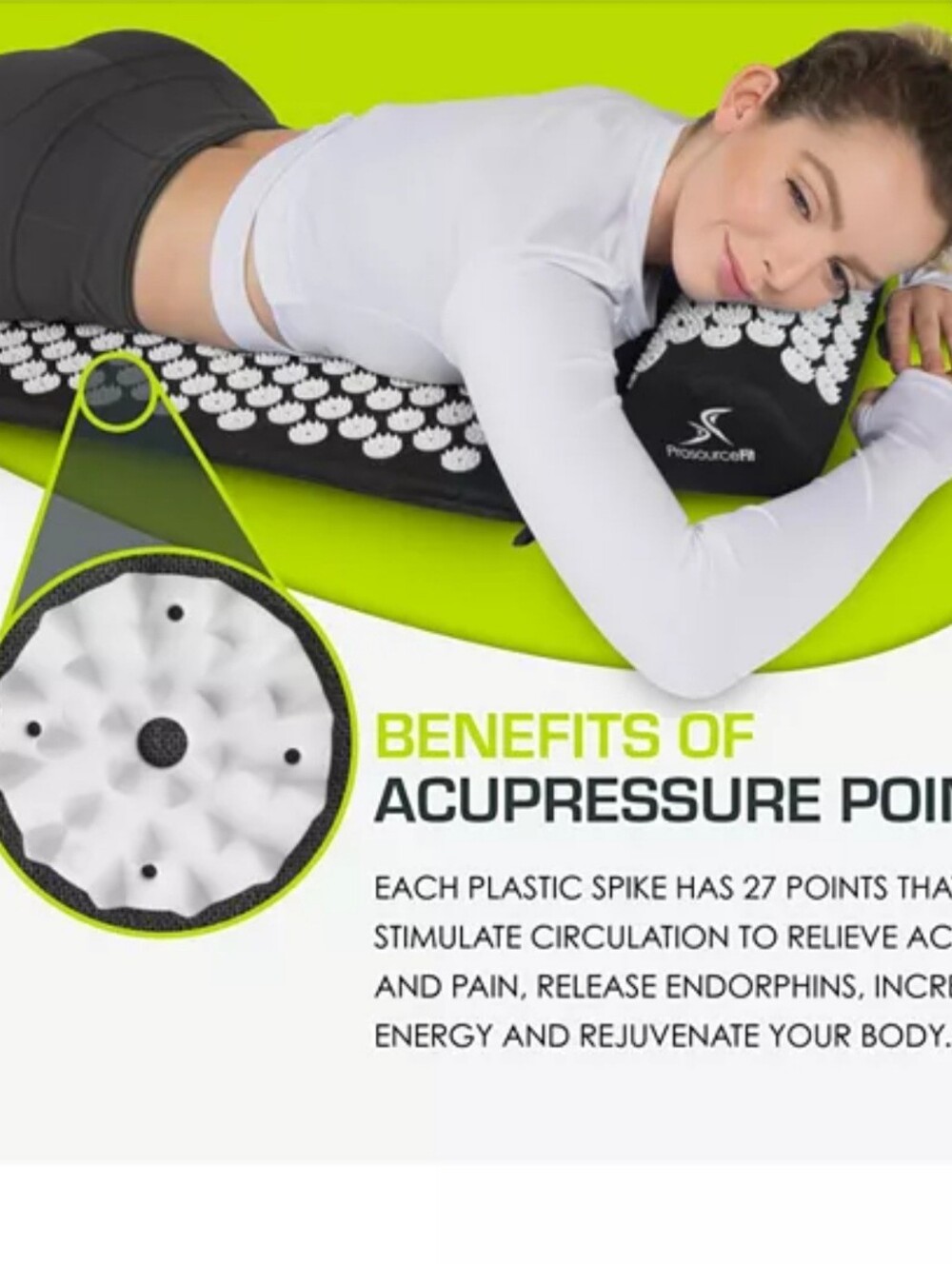 Spoonk Navy Acupressure Mat and Pillow Set - Navy